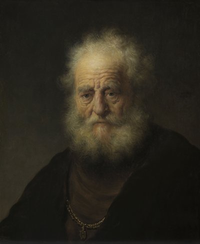 Estudio de un anciano con una cadena de oro de Rembrandt van Rijn